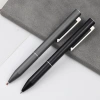Wholesale of business office metal ballpoint pens, black matte rotating gel pens, fashionable oil pens that can print logos Specification image
